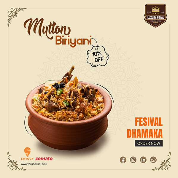 Mutton Biriyani Food